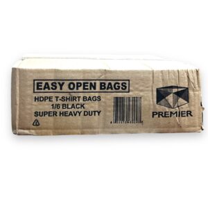 PLASTIC BAG LARGE 1/6 BLACK SUPER HVY 400CT