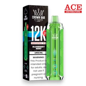 AL FAKHER CROWN BAR DISPOSABLE CRYSTAL V2 12000 PUFF 5CT BLUEBERRY MINT