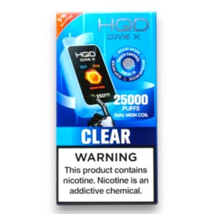 HQD CUVIE X 5% 25000 PUFFS 5CT -CLEAR
