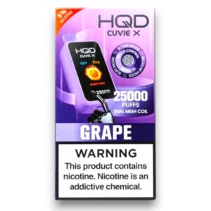 HQD CUVIE X 5% 25000 PUFFS 5CT -GRAPE