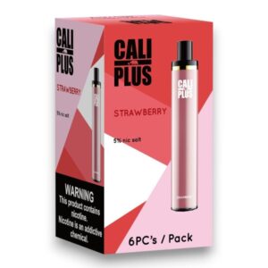 CALI PLUS STRAWBERRY 1500 PUFF DISPOSABLE 5% 6CT