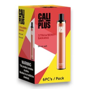 CALI PLUS STRAWBERRY BANANA 1500 PUFFDISPOSABLE 5% 6CT