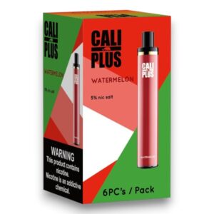 CALI PLUS  WATERMELON 1500 PUFF DISPOSABLE 5% 6CT