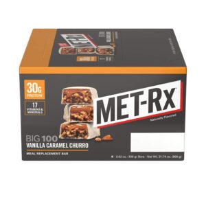 MET-RX PROTEIN BAR VANILLA CARAMEL CHURRO 100G 9CT