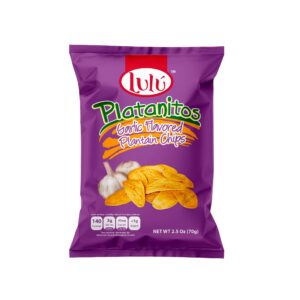 LULU PLATANITOS GARLIC PLANTAIN CHIPS 2.5OZ