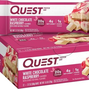 QUEST PROTEIN BAR 20G WHITE CHOCOLATE RASPBERRY 12CT