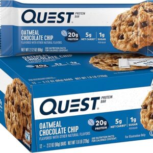 QUEST PROTEIN BAR OATMEAL CHOCOLATE CHIP BAR 12CT