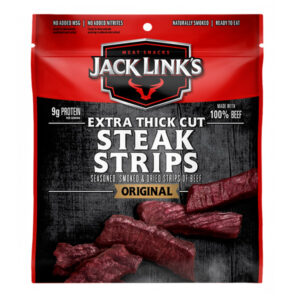 JACK LINK'S 3OZ JERKY ORIGINAL EXTRA THICK CUT STEAK STRIPS