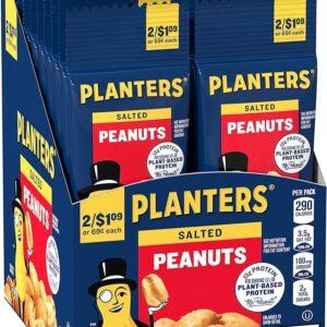 PLANTERS TUBE SALTED PEANUTS 1.75OZ 18CT 2/$1.09