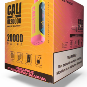 CALI UL20000 PUFF DISPOSABLE 5% 6CT -PINEAPPLE STRAWBERRY BANANA