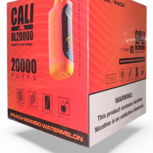 CALI UL20000 PUFF DISPOSABLE 5% 6CT -PEACH MANGO WATERMELON