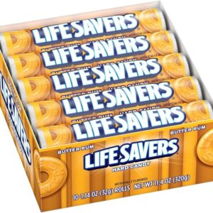 LIFE SAVERS HARD CANDY BUTTER RUM 20CT