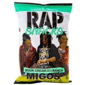 RAP SNACKS 2.5OZ MIGOS SOUR CREAM WITH A DAB OF RANCH
