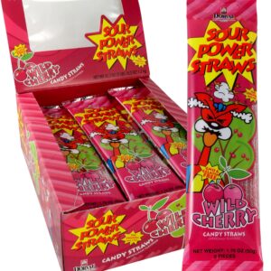 SOUR PUNCH WILD CHERRY STRAWS  24CT REG