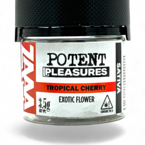 POTENT PLEASURES THC-ZAAA A 3.5GM EXOTIC FLOWER -TROPICAL CHERRY
