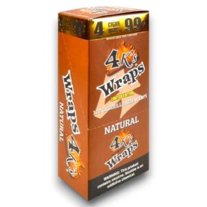 4KINGS WRAP 4/.99 NATURAL BOX 30CT