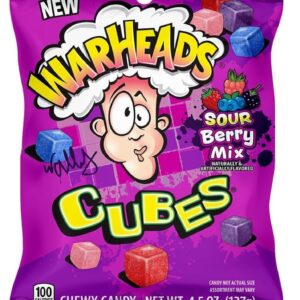 PEG WARHEADS CUBES SOUR BERRY 4.5OZ