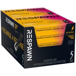 RESPAWN 5 GUM 10CT TROPICAL PUNCH SLIMPACK