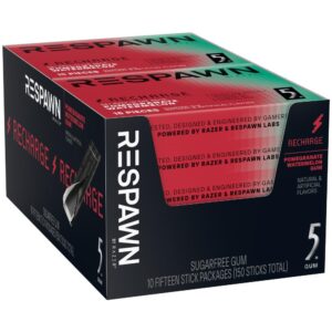 RESPAWN 5 GUM 10CT POMEGRANATE WATERMELON SLIMPACK