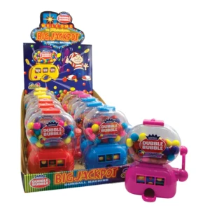 TOY KIDMANIA DUBBLE BUBBLE BIG JACKPOT GUMBALL MACHINE 12CT