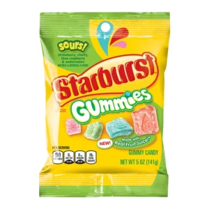 PEG STARBURST GUMMI SOURS 5OZ