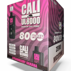 CALI  UL8000 PUFFS DISPOSABLE 0% 6CT STRAWBERRY BANANA