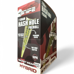 SNIPE HASH HOLE 2GM PREROLL 10CT -SECRET WEAPON