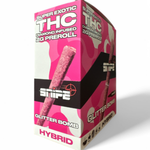 SNIPE PINK DIAMOND INFUSED 2GM PREROLL 10CT -GLITTER BOMB