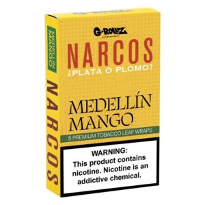 G-ROLLZ NARCOS LEAF WRAPS  5/8CT BOX - MEDELLIN MANGO