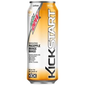 MTN DEW KICKSTART PINEAPPLE ORANGE MANGO 16OZ CAN 12CT
