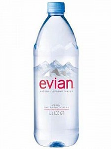 EVIAN WATER NATURAL SPRING 1L 12CT