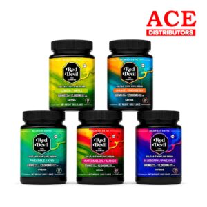 RED DEVIL D9 SINGLE PACK 600MG BLEND DUAL GUMMY 20CT JAR