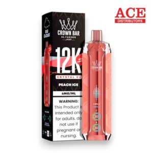 AL FAKHER CROWN BAR DISPOSABLE CRYSTAL V2 12000 PUFF 5CT PEACH ICE