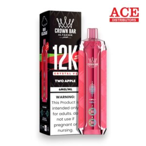 AL FAKHER CROWN BAR DISPOSABLE CRYSTAL V2 12000 PUFF 5CT TWO APPLE