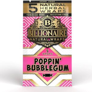 BILLIONAIRE HERBAL WRAP POPPIN' BUBBLEGUM 5CT