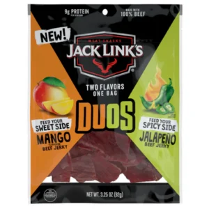 JACK LINK'S 3.25OZ BAG JERKY BEEF DUOS MANGO + JALAPENO