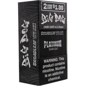 BIG DOG BROADLEAF WRAPS 2/1.99 20CT -PLATINUM DARK LEAF