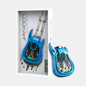 LOOKAH GUITAR 350mAH CARTRIDGE PRE HEAT VAPE BATTERY BLUE 1CT