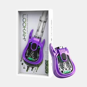 LOOKAH GUITAR 350mAH CARTRIDGE PRE HEAT VAPE BATTERY PURPLE 1CT