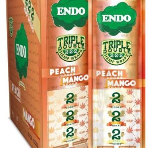 ENDO TRIPPLE CONE + WRAPS + FILTER PEACH/MANGO 6/15CT