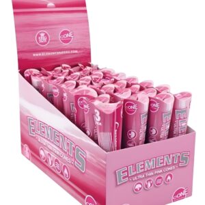 ELEMENTS PINK PREROLLED CONE KING SIZE 3PK 32CT