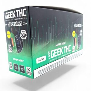 LOST GEEK THC CLEARVIEW 9.3GM DISPOSABLE 5CT -MIAMI MINT INDICA