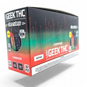 LOST GEEK THC CLEARVIEW 9.3GM DISPOSABLE 5CT -CHERRYAID SATIVA