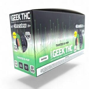 LOST GEEK THC CLEARVIEW 9.3GM DISPOSABLE 5CT -TWISTED B-POP SATIVA