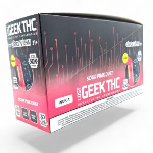 LOST GEEK THC CLEARVIEW 9.3GM DISPOSABLE 5CT -SOUR PINK DUST INDICA