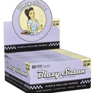 BLAZY SUSAN KING SIZE SLIM PURPLE PAPER 50PK