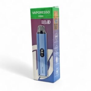 VAPORESSO VIBE 1100mAH POD STARTEVAPORESSO VIBE 1100mAH POD STARTER KIT DUAL MESH CARTRIDGE POD 4.5ML SKY BLUE 1CT