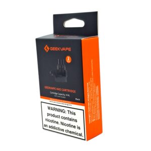GEEKVAPE H45 4ML REFILLABLE REPLACEMNET CARTRIDGE POD CRYSTAL BLACK - 2PK