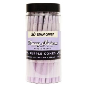 BLAZY SUSAN PURPLE CONES 98MM JAR 50PC