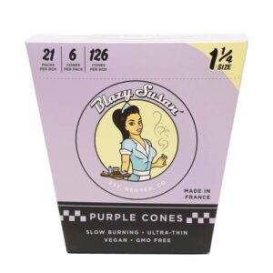 BLAZY SUSAN PURPLE CONES 1 1/4 SIZE BOX 21PK